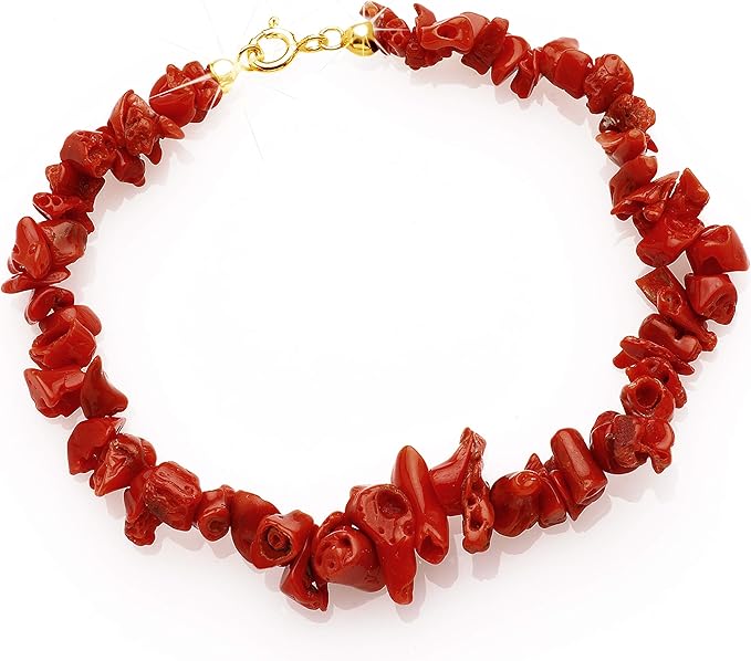 Bracciale frangia in corallo rosso del Mediterraneo