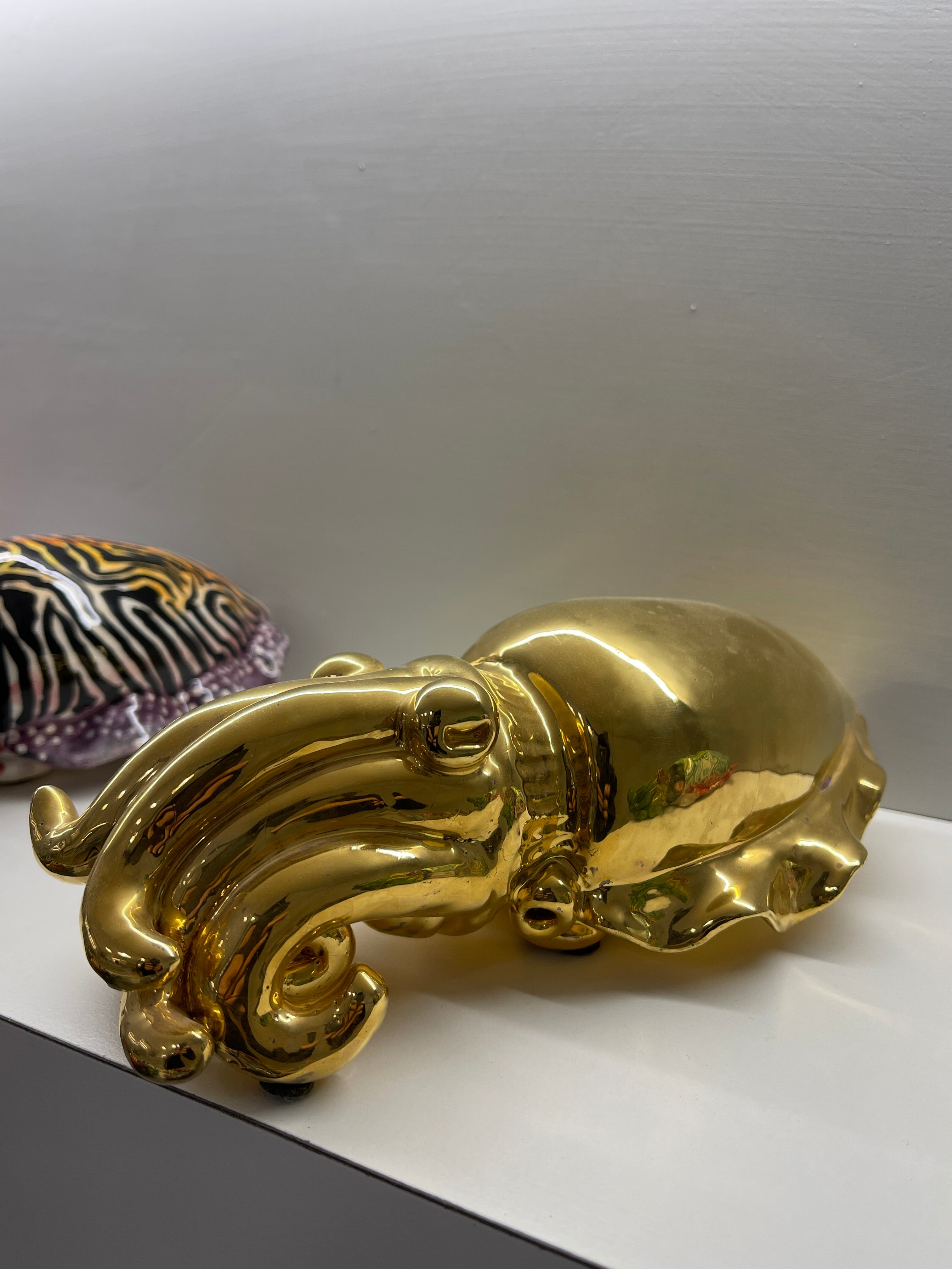 Seppia in ceramica laccata oro 18 karati - Misura XS