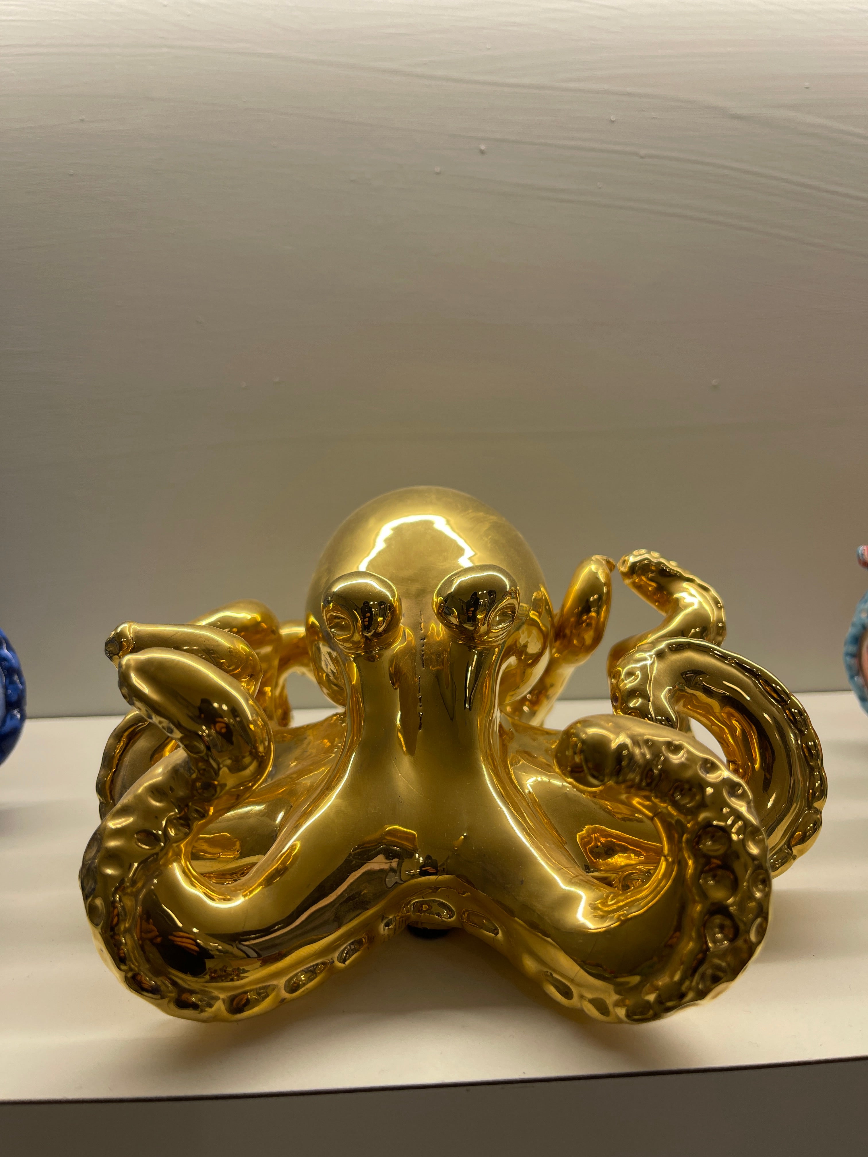 Polpo in ceramica laccata oro 18 karati - Misura XS