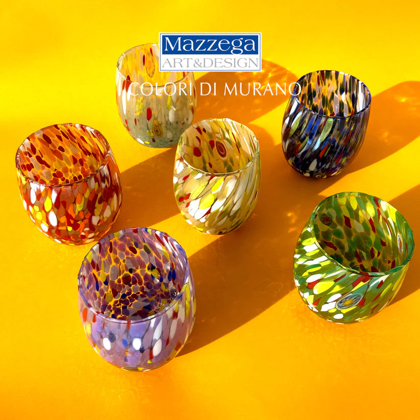 Bicchiere da acqua in Vetro “I Colori di Murano” Colombina