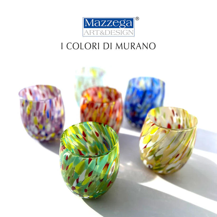 Bicchiere da acqua in Vetro “I Colori di Murano” Colombina