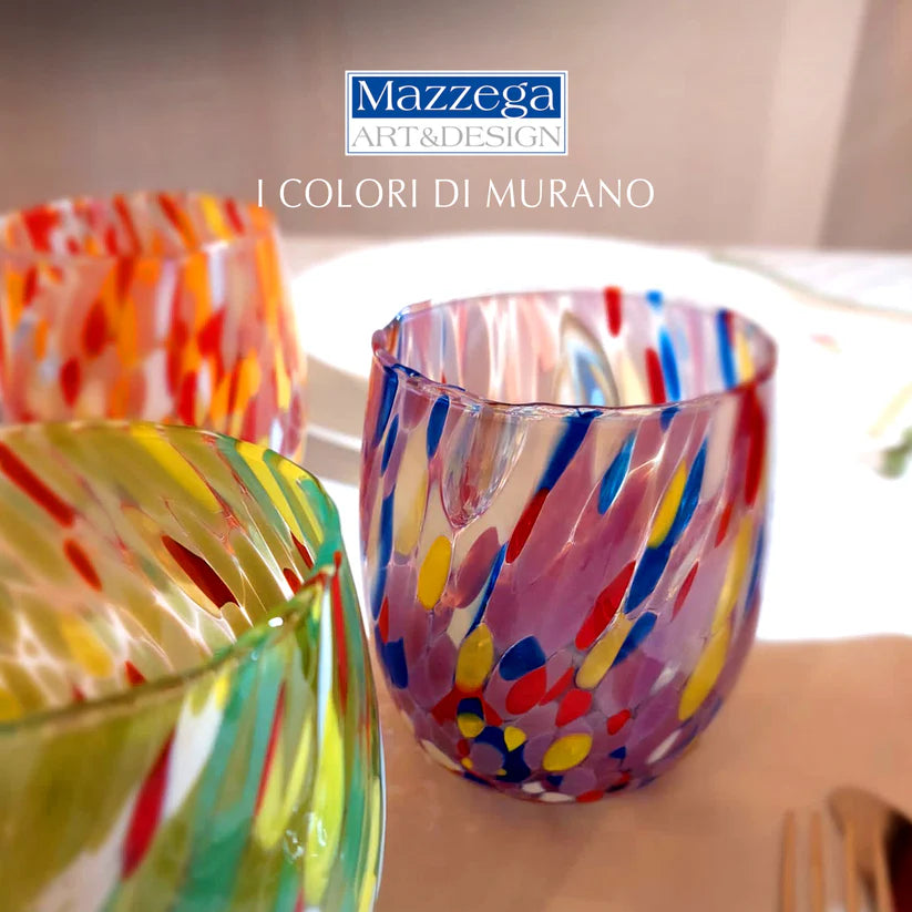 Bicchiere da acqua in Vetro “I Colori di Murano” Colombina