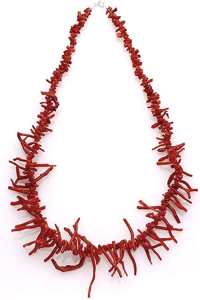 Collana frangia in corallo rosso del Mediterraneo