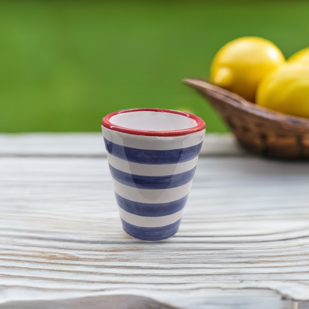 Bicchiere shot in ceramica sorrentina