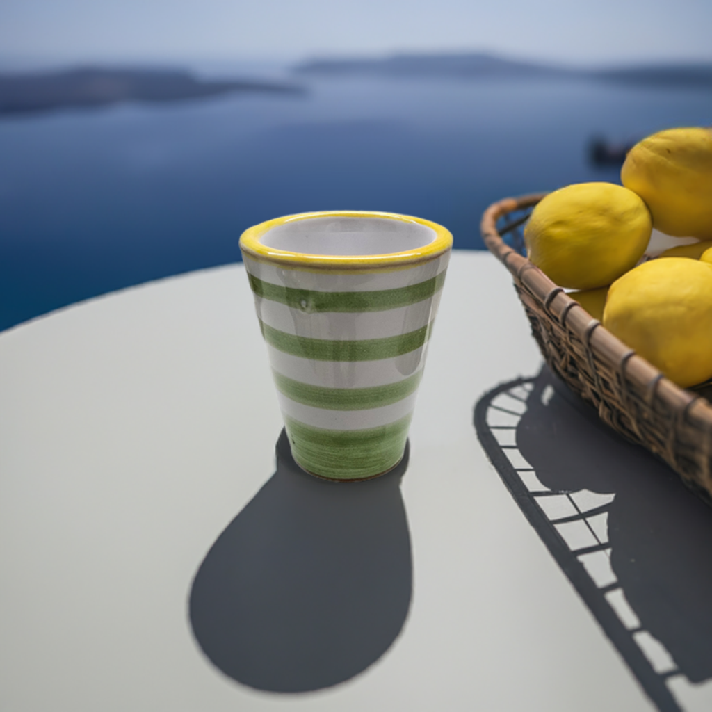 Bicchiere shot in ceramica sorrentina